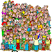 spiele, Gruppe, Bewegung, aktion, partyspiele